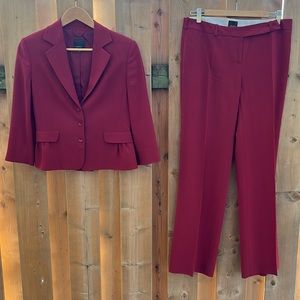 Suit rust red size 6 blazer size 10 pant (fits like 8)